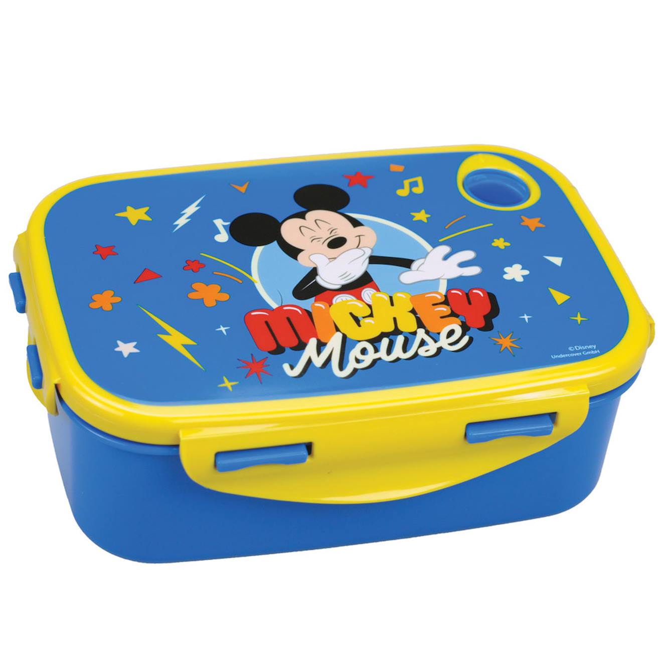 Boîte À Goûter 17 Cm En Pvc Mickey Mouse Bleue – Fermeture Latérale Bleu