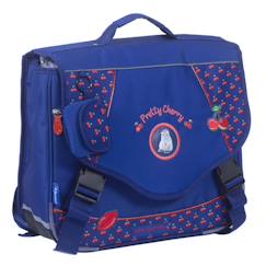 -Cartable fille tissu imprimé cerises teo jasmin 38 cm