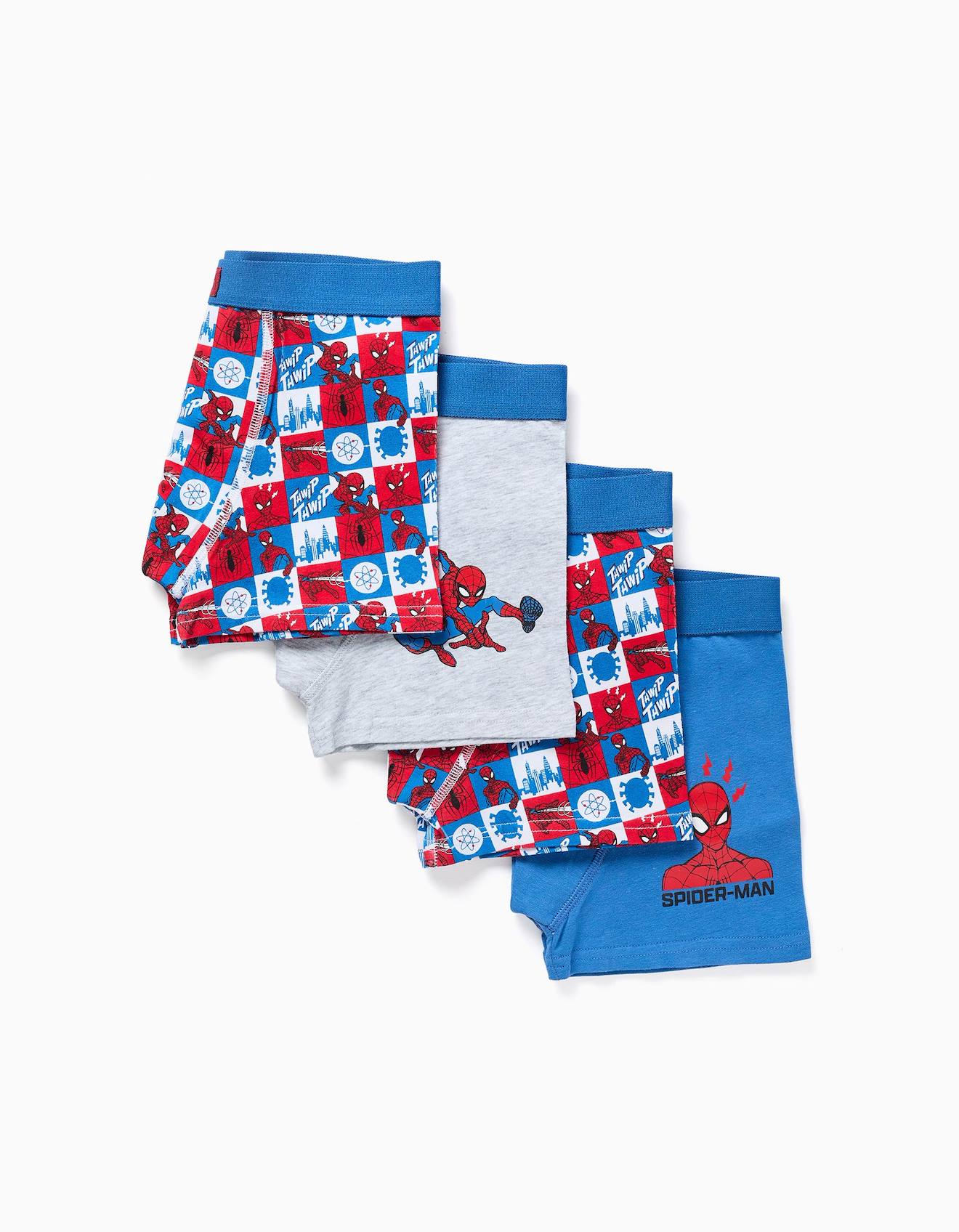 Lot De 4 Boxers En Coton Avec Motifs Spider-man Multicolore 23 €