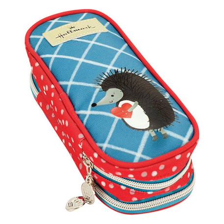 Trousse zippée porc-epic hallmark 22 cm à 2 compartiments zippés  - vertbaudet enfant