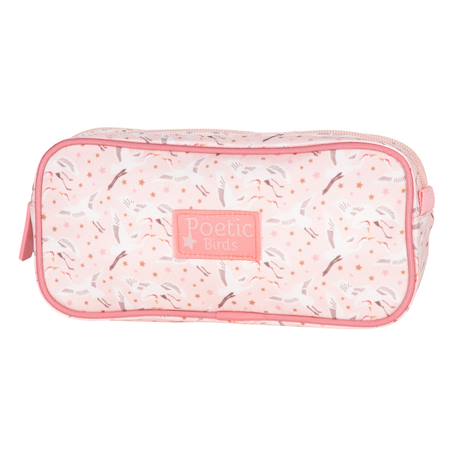 Trousse rectangulaire double compartiment kip poetic 22 cm  - vertbaudet enfant