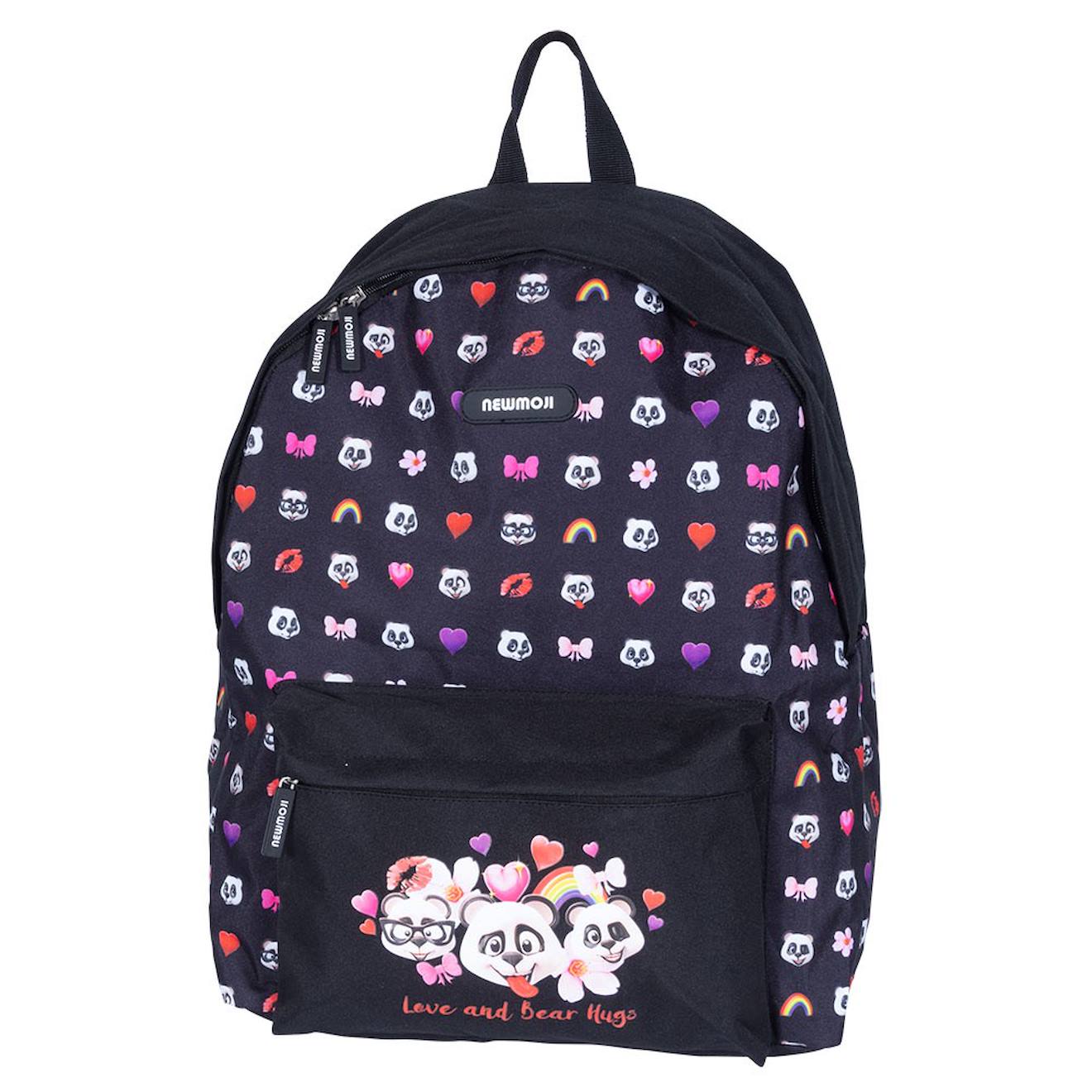 Sac À Dos Enfant Newmoji Panda 43 Cm Noir / Vert