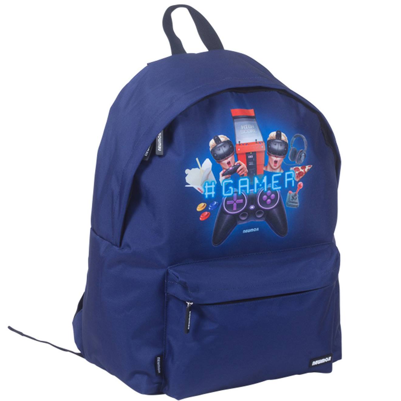 Sac À Dos Enfant Gamer Player Newmoji 43 Cm – 1 Compartiment Zippé Bleu