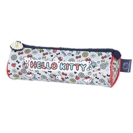 Fille-Accessoires-Fourniture scolaire-Trousse ronde hello kitty kiss – 22 cm avec zip et sangle