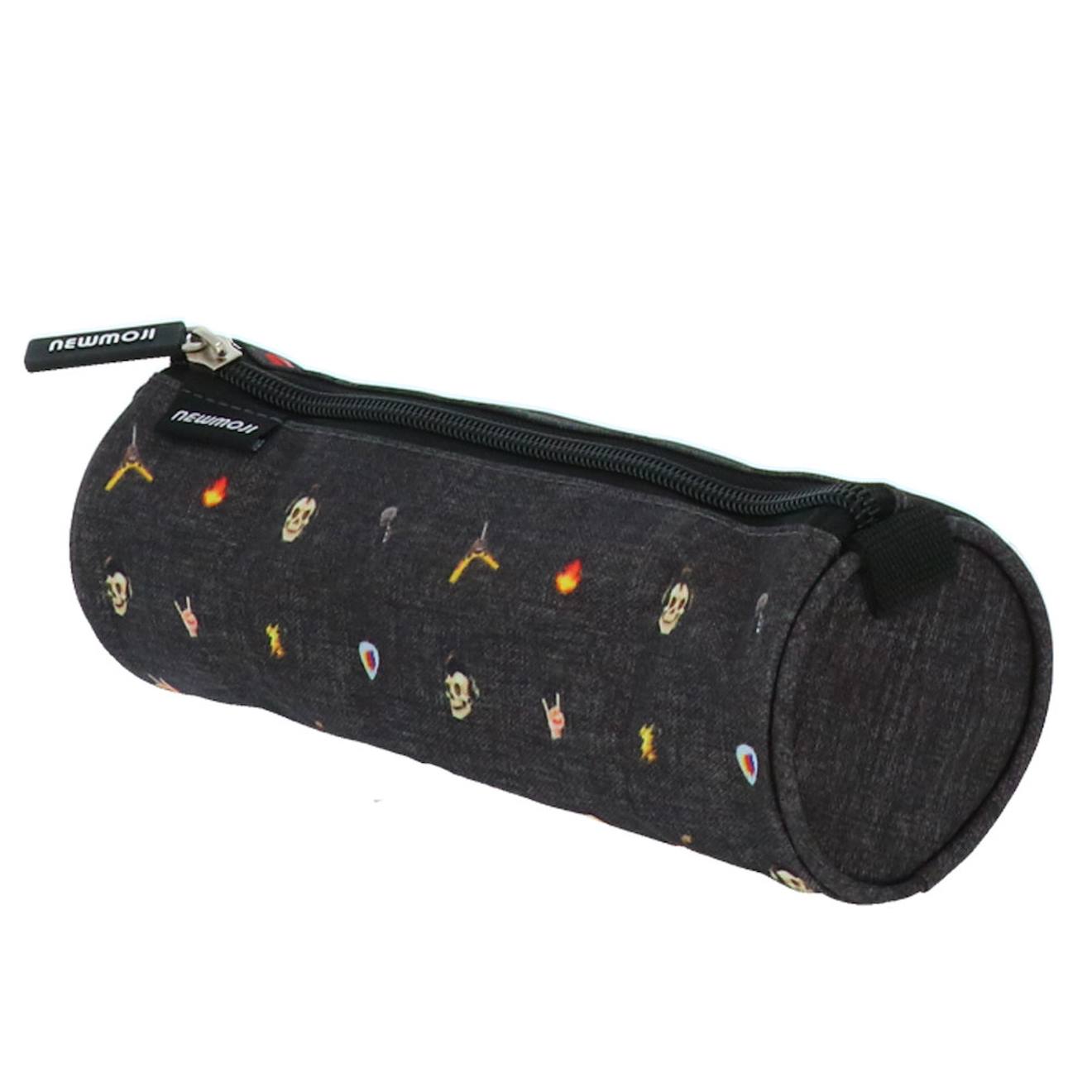 Trousse Ronde Rock En Tissu Synthétique Newmoji Noir / Jaune