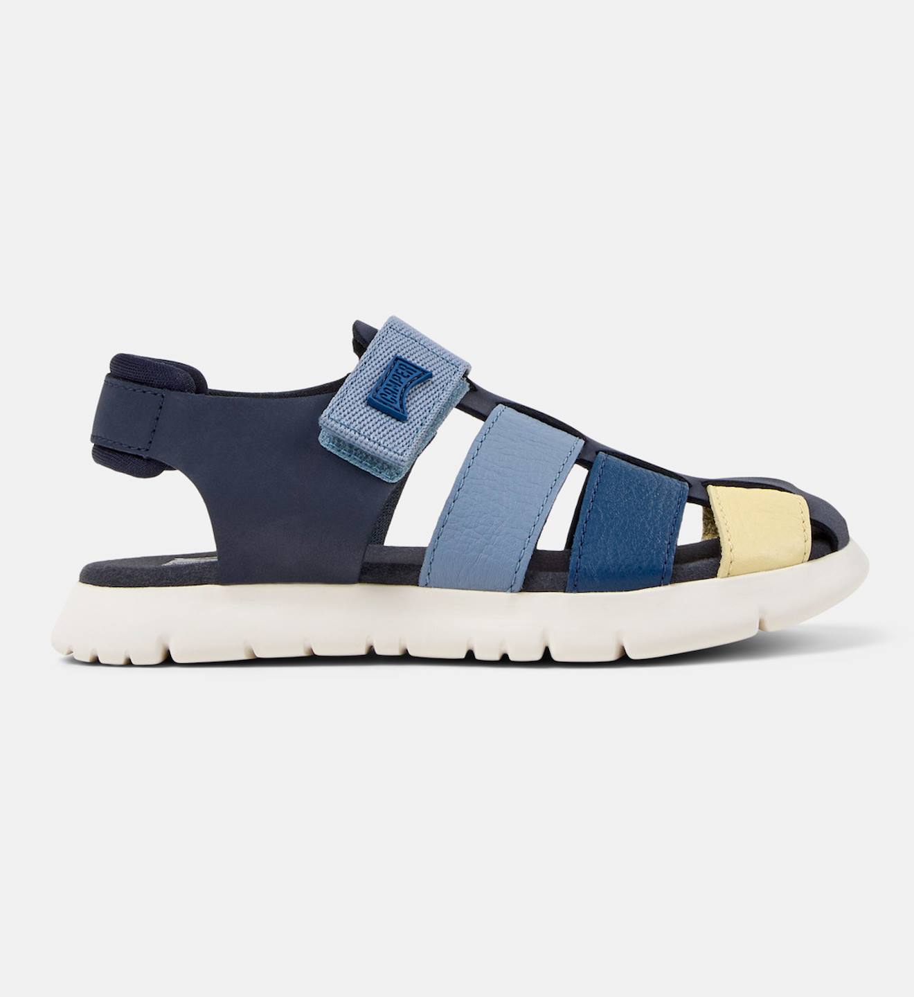 Sandales Garçon Cuir Oruga Bleu Jaune Sandales Garçon Cuir Oruga Bleu Jaune