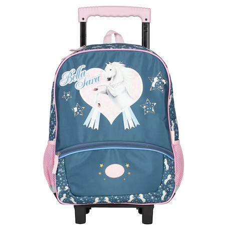 Fille-Accessoires-Fourniture scolaire-Cartable à roulettes 4 roues étoilé cheval bella sara – 43 cm
