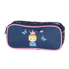 Jouet-Trousse rectangulaire polyester motif pixel-art gaming princess kip