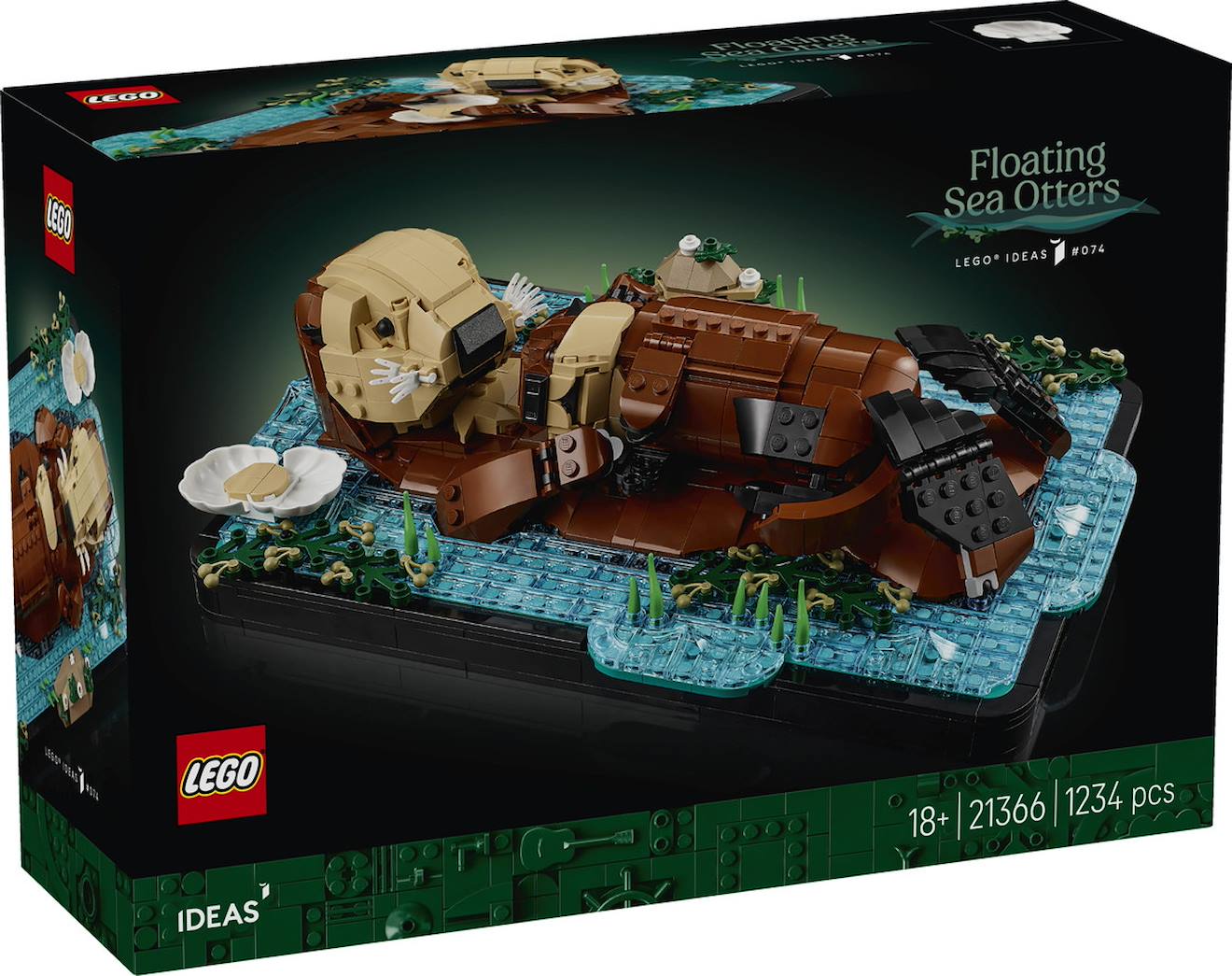 Lego Ideas 21366 - Set De Construction Les Loutres Câlines Multicolore