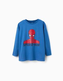 Garçon-T-shirt, polo, sous-pull-T-shirt-T-shirt en coton à manches longues et imprimé spider-man