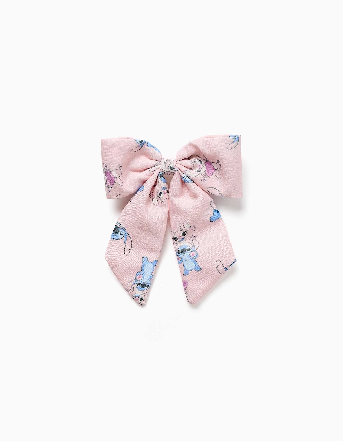 Barrette Cheveux Avec Nud Et Imprim Stitch Rose 8$