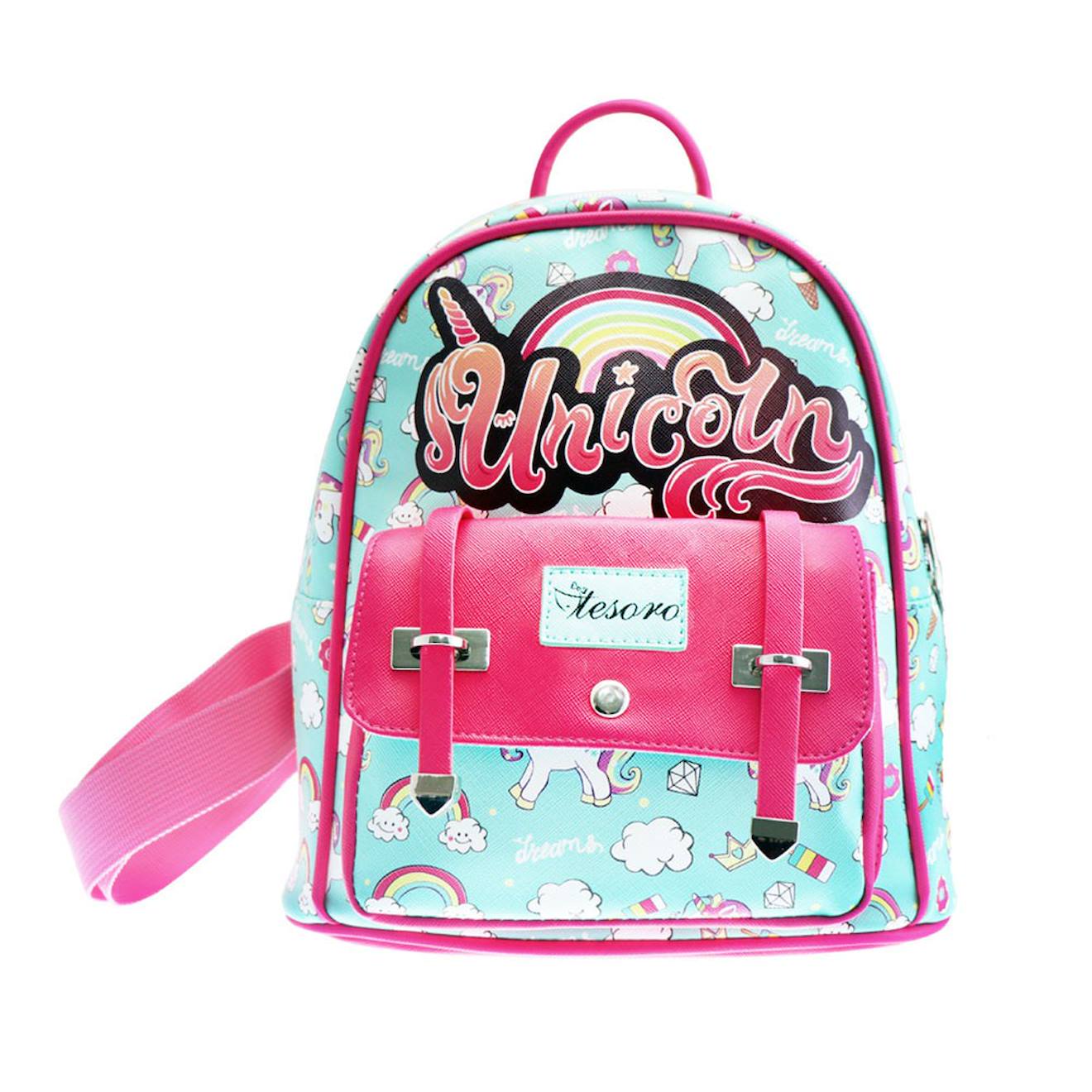 Sac Dos Mini Licorne 25 Cm Dtails Fuchsia Bleu Turquoise 26 €