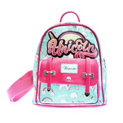 -Sac à dos mini licorne 25 cm à détails fuchsia