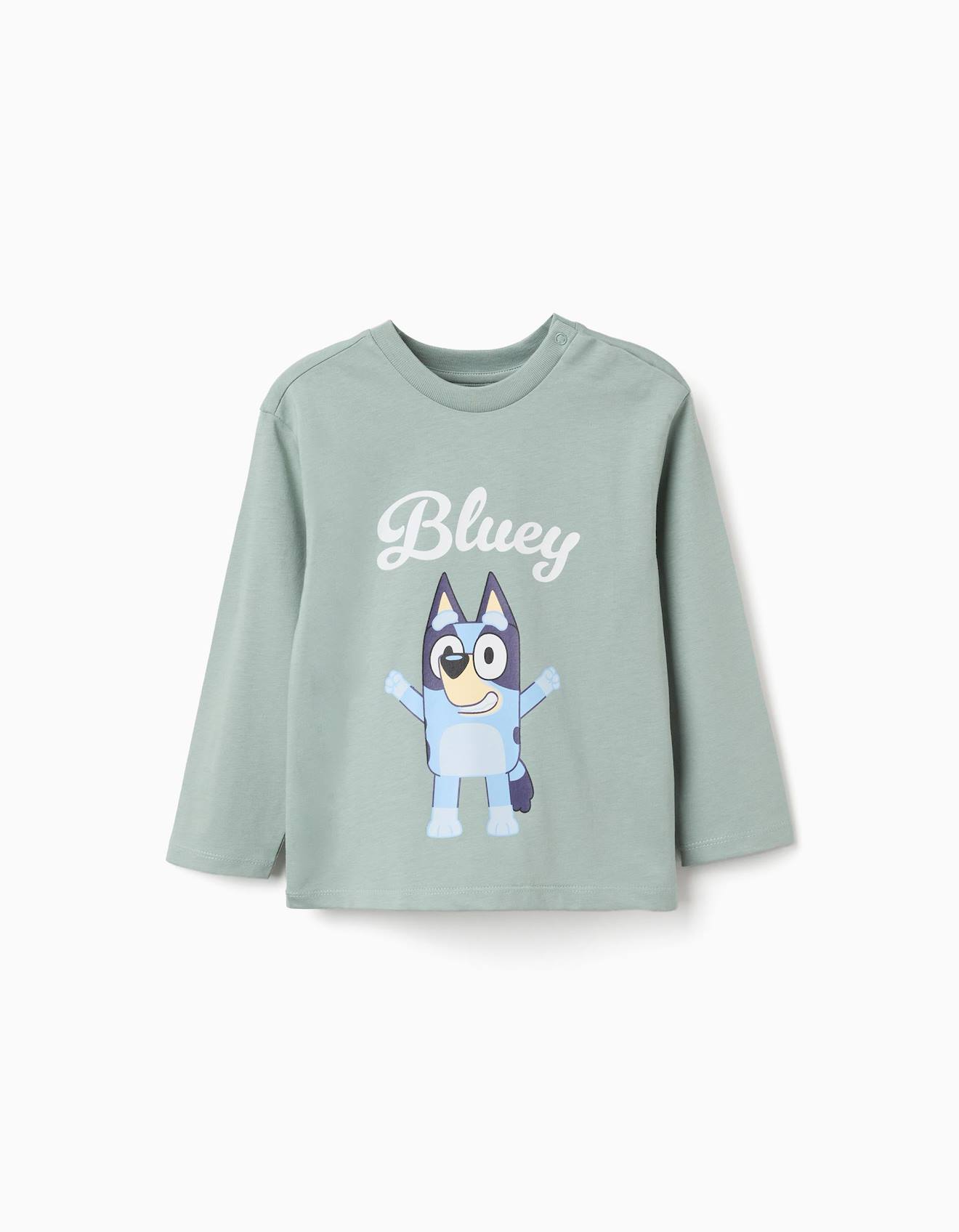 T-shirt En Coton Manches Longues Et Imprim Bluey Vert 15 €