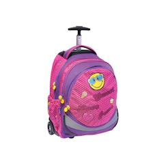 -Sac à dos à roulettes 2 roues smiley world 45 cm – poignée télescopique