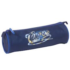 -Trousse ronde tadify zippée 22 cm bleue nuit à anses