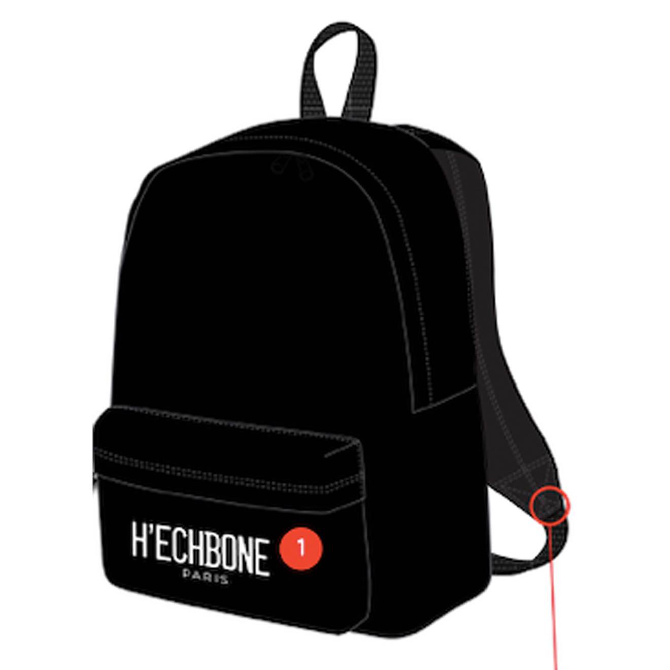 Sac À Dos Classic En Toile Hechbone Noir / Blanc