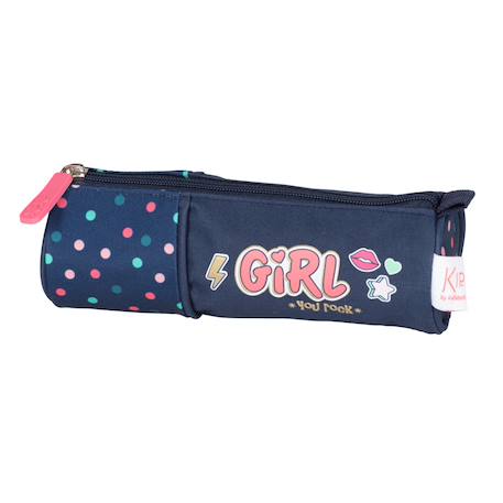 Fille-Accessoires-Fourniture scolaire-Cartable-Trousse ronde kip girl 22 cm (girl you rock)