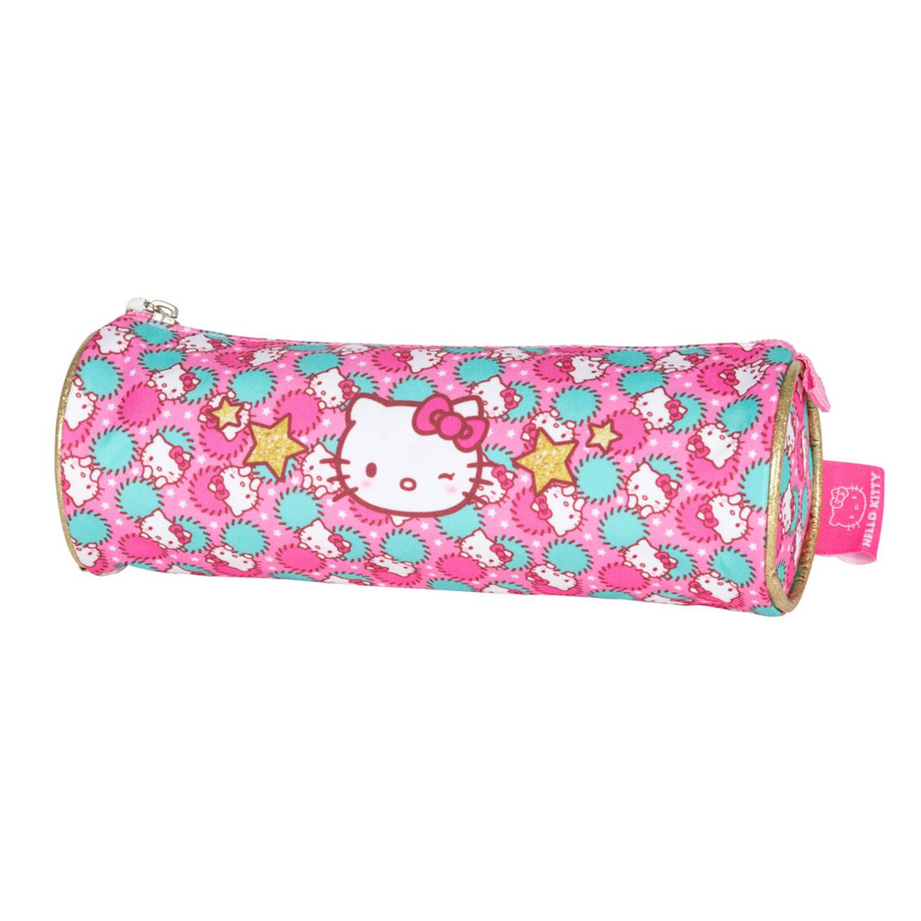 Trousse Ronde Zippe Hello Kitty 22 Cm X 7 Cm 1 Compartiment Rose 16 €