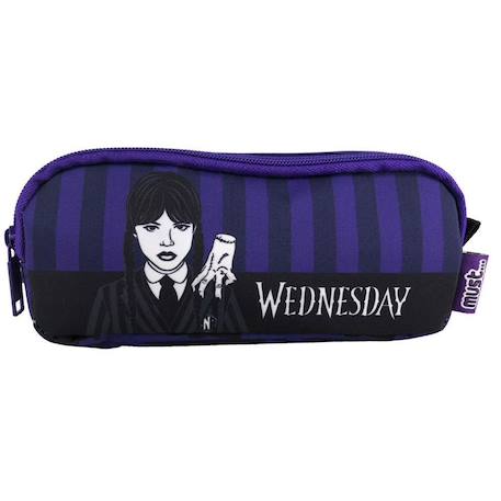 Fille-Accessoires-Trousse rectangulaire wednesday 2 compartiments zippés 21 cm