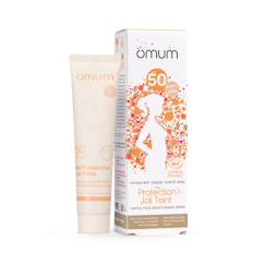 -Crème solaire teintée spf50 sable hydratant visage ma protection joli teint - 40 ml