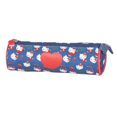 Fille-Accessoires-Fourniture scolaire-Trousse cylindrique imprimé hello kitty en tissu polyester