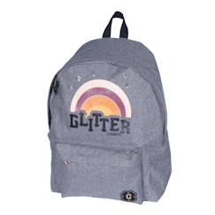 -Sac à dos effet textile pailleté arc-en-ciel camps 42 cm