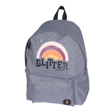 Sac à dos effet textile pailleté arc-en-ciel camps 42 cm  - vertbaudet enfant