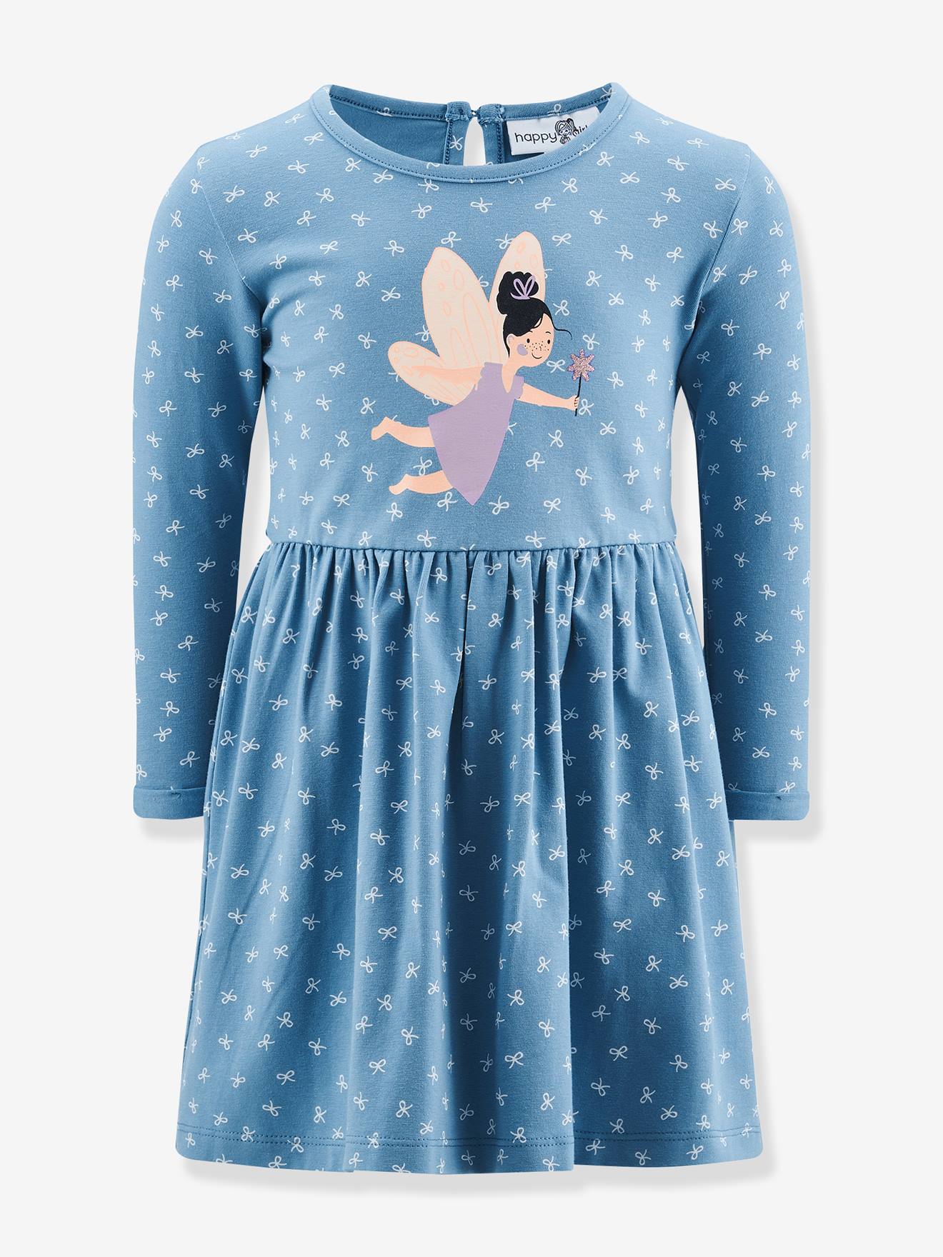 Robe avec imprimé fées fille Happy Girls bleu ciel Robe avec imprimé fées fille Happy Girls bleu ciel
