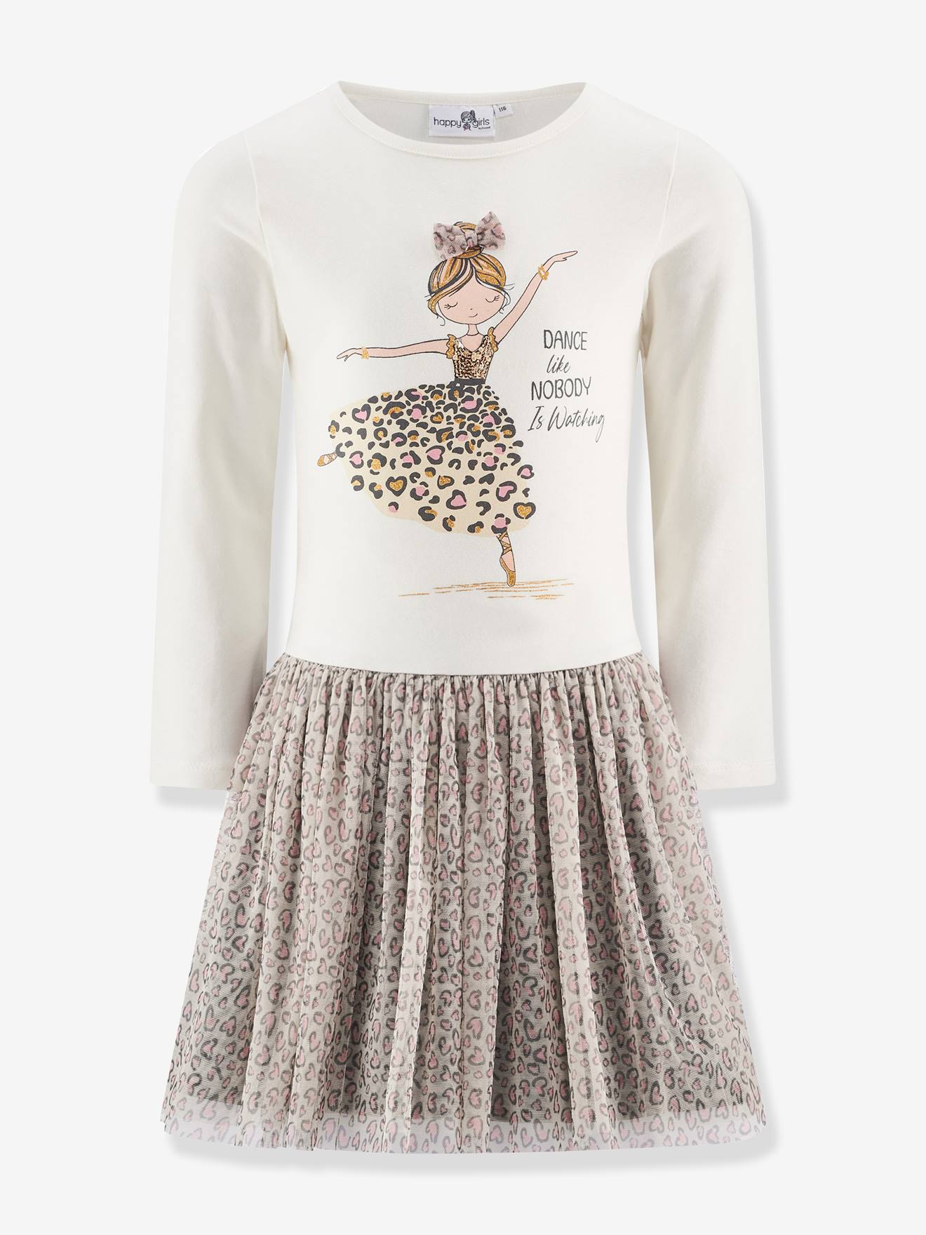 Robe Dance fille Happy Girls écru