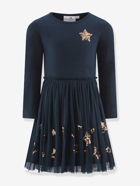 Fille-Robe-Robe avec étoiles à sequins fille Happy Girls