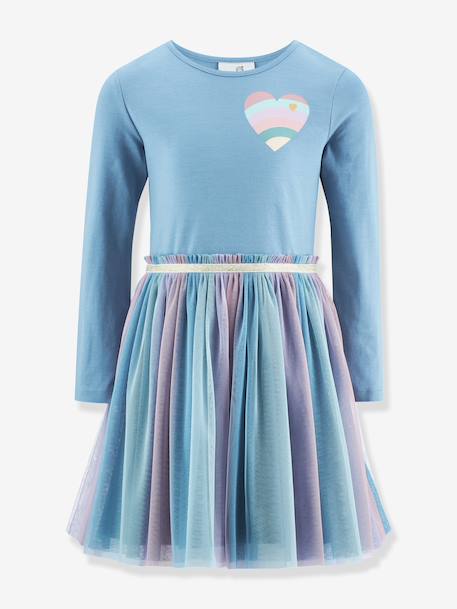 Fille-Robe avec cœur arc-en-ciel fille Happy Girls