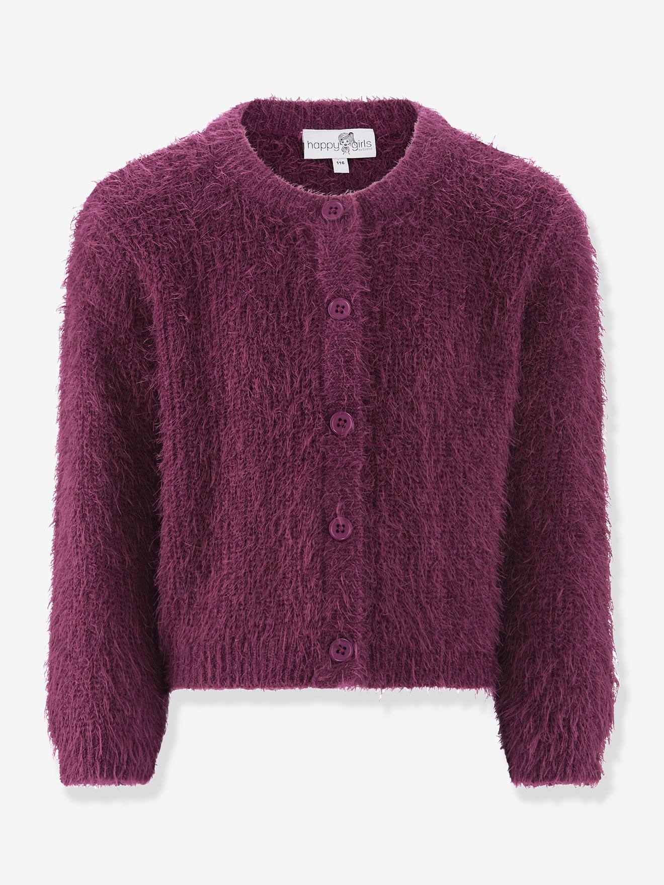 Cardigan fille Happy Girls bordeaux