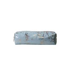 -Trousse scolaire rectangulaire brillante - bleu - fille - 1 compartiment