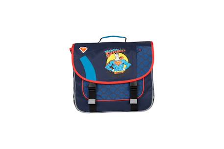 Garçon-Superman - cartable scolaire 38 cm - garçon - bleu/rouge - 2 compartiments