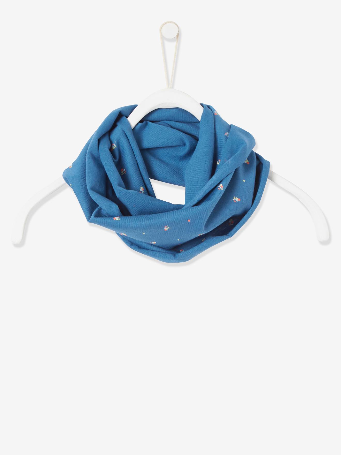 Snood imprimé fille bleu ardoise imprimé