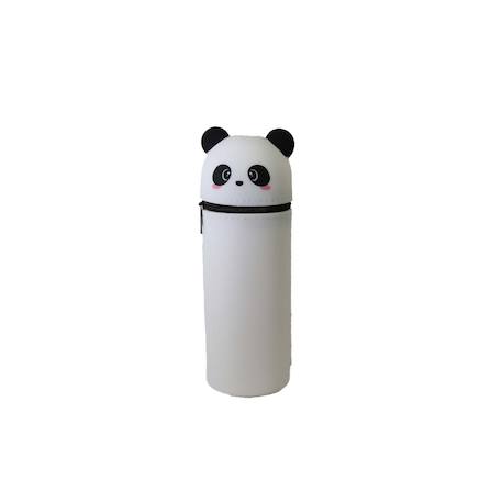 Fille-Trousse scolaire cylindrique panda - blanc - fille - 1 compartiment