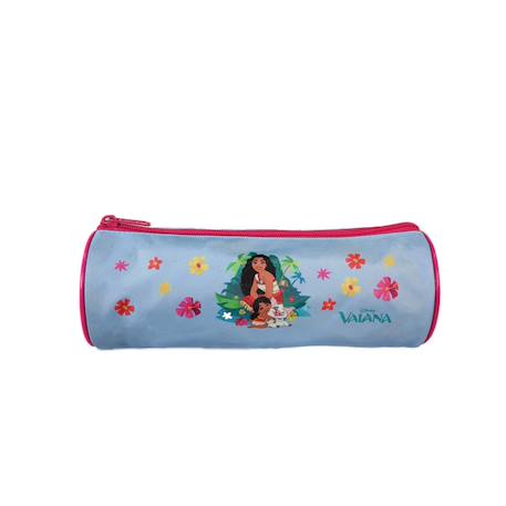 Vaiana - trousse scolaire ronde - bleu ciel - fille - 1 compartiment  - vertbaudet enfant