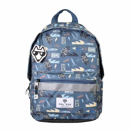 Garçon-Accessoires-Sac à dos mini garçon pol fox surf - maternelle - bleu - motif surf et vague