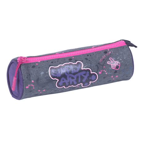 Garçon-Accessoires-Fourniture scolaire-Trousse ronde 22 x 7 cm graffiti zippée kip