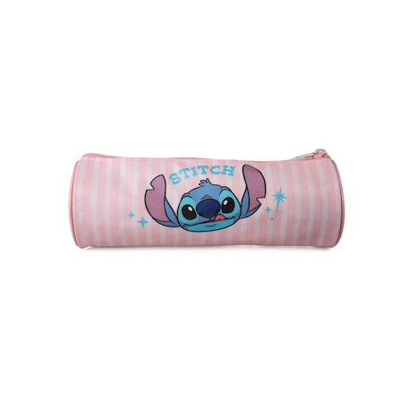Stitch - trousse scolaire ronde - rose - 1 compartiment  - vertbaudet enfant