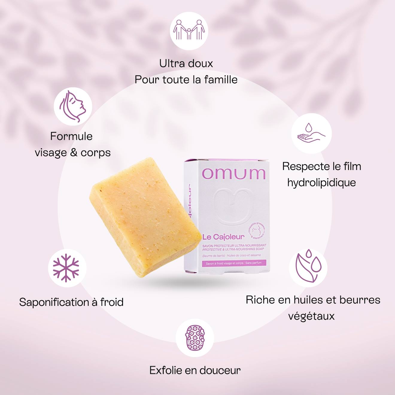 Savon Surgras Ultra Nourrissant Le Cajoleur - 2x100 Gr Multicolore (Omum) - Image 2