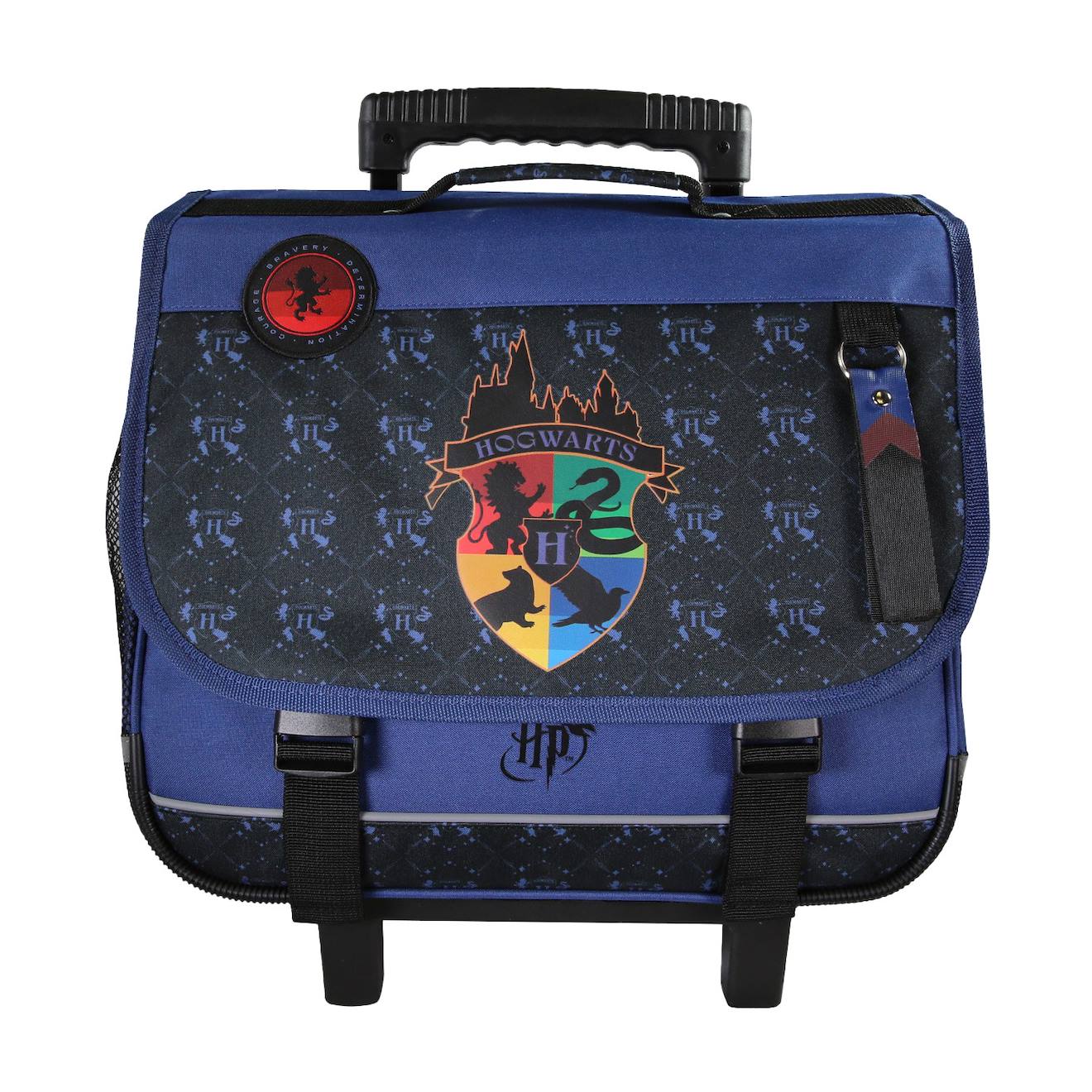 Harry Potter - Cartable - Roulettes Scolaire 38 Cm - Bleu/noir - 2 Compartiments - Primaire Bleu