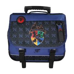 Harry potter - cartable - roulettes scolaire 38 cm - bleu/noir - 2 compartiments - primaire  - vertbaudet enfant