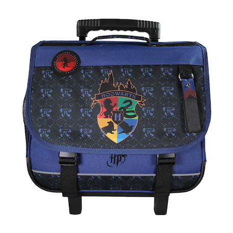Garçon-Accessoires-Harry potter - cartable - roulettes scolaire 38 cm - bleu/noir - 2 compartiments - primaire