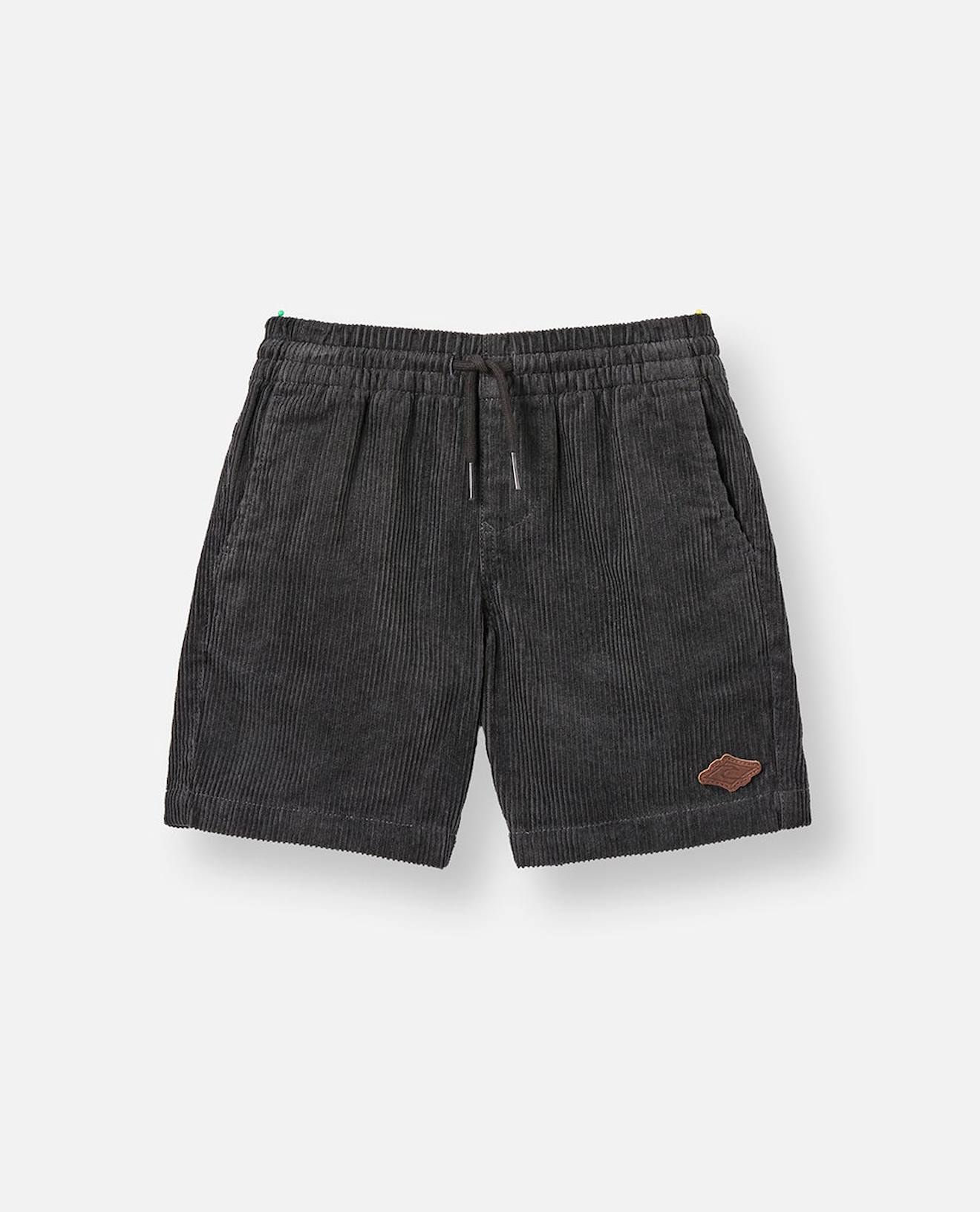 Short De Bain Volley Surf Cord Enfant Noir Délavé Short De Bain Volley Surf Cord Enfant Noir Délavé