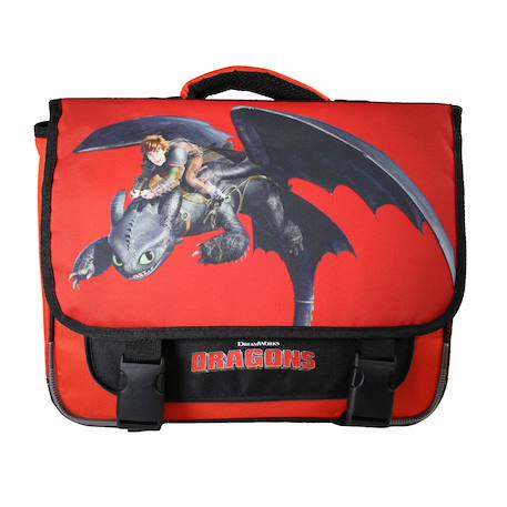 Garçon-Accessoires-Fourniture scolaire-Cartable-Dragons - cartable primaire 38 cm - garçon - rouge et noir - 2 compartiments