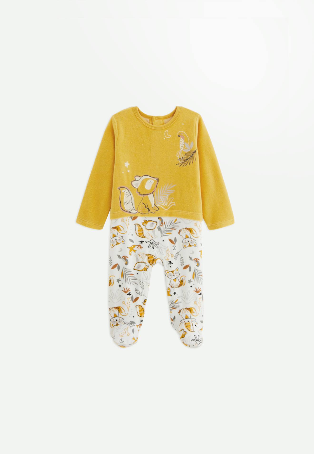 Pyjama Bb En Velours Petit Loup Ocre 20 €