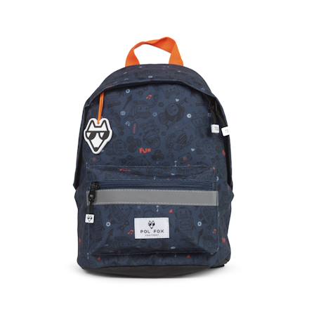 Garçon-Accessoires-Sac à dos mini garçon pol fox robot - maternelle - bleu marine avec motif robot