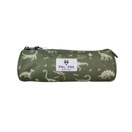Fille-Accessoires-Trousse ronde garçon pol fox jurassic - maternelle - primaine - vert - motif dinosaure